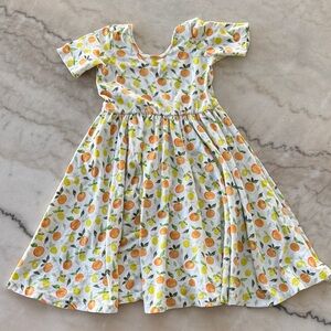 Fruit Print Kids Casual Dress